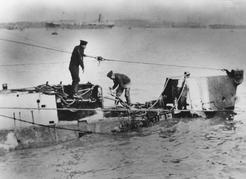After Johnson and H8’s crew returned safely to Harwich in March 1916, they discovered the true extent of the damage— shattered foreplanes, exposed firing pistols and a ripped-open main ballast and trim tank. Johnson’s seamanship and a watertight bulkhead aft of the torpedoes had saved them. City of Vancouver Archives, CVA 582-003